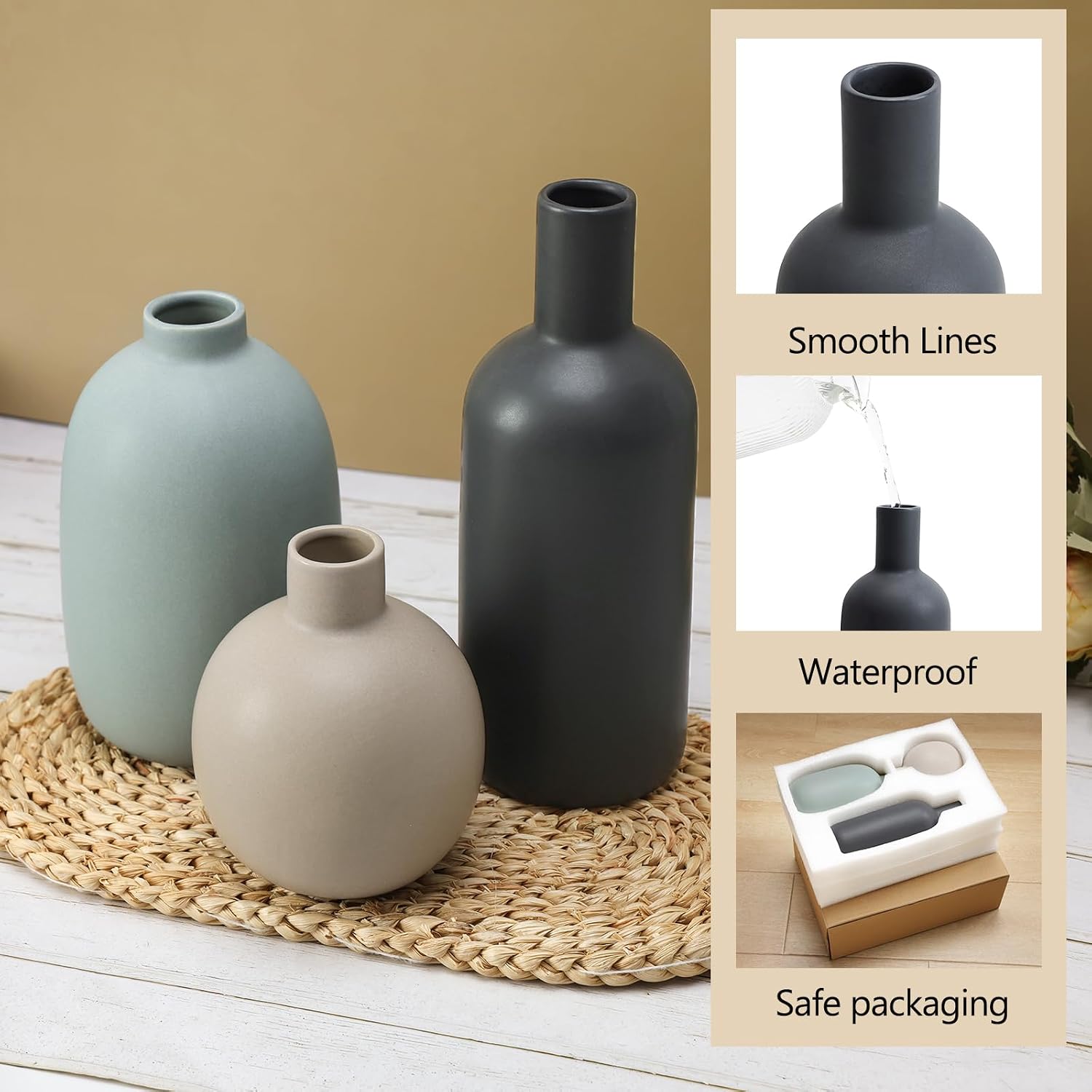Detalle de Ceramic Vase Set of 3