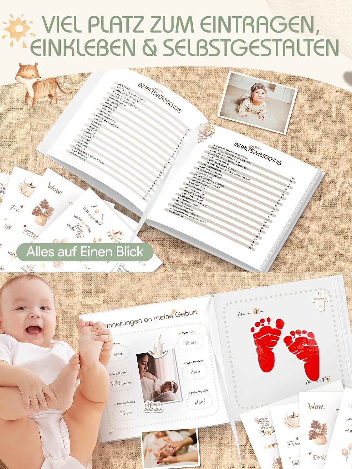 Thumbnail 4 de Mein erstes Jahr Babyalbum 84 Seiten