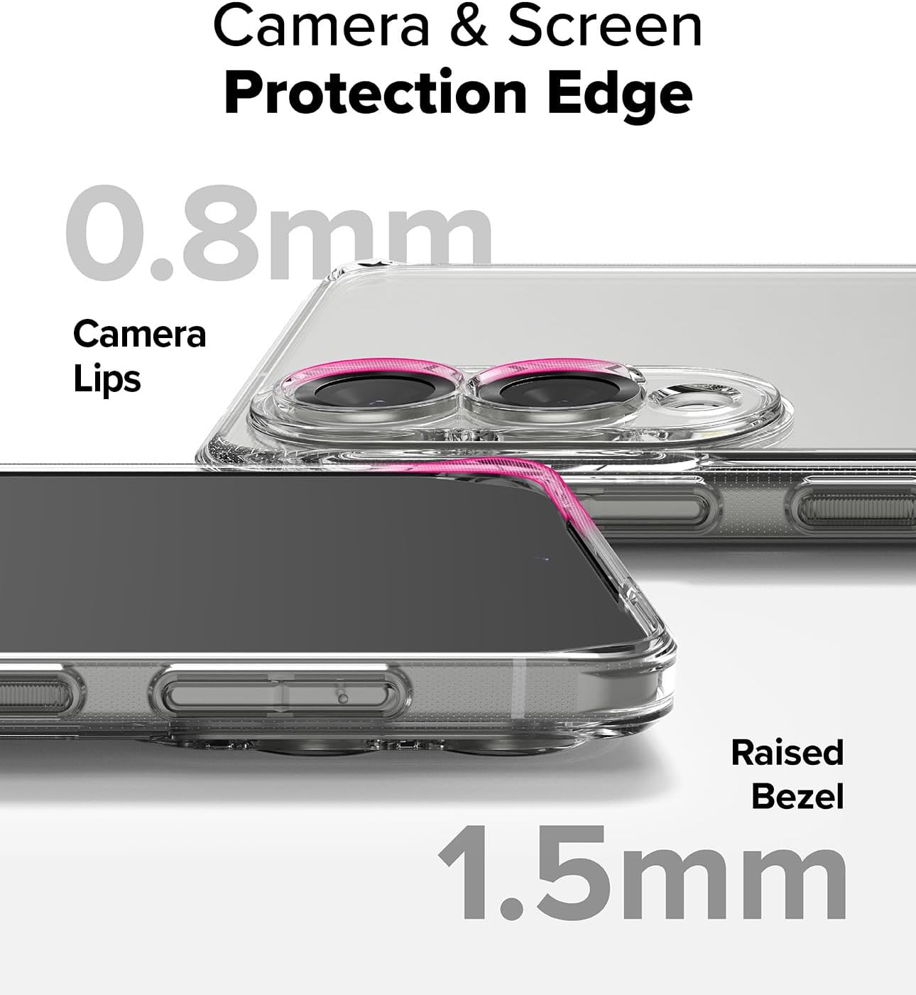 Thumbnail 3 de Ringke Fusion [Anti-Fingerprint] for Samsung Galaxy S25 Edge: Matte Clear, Shockproof TPU Bumper