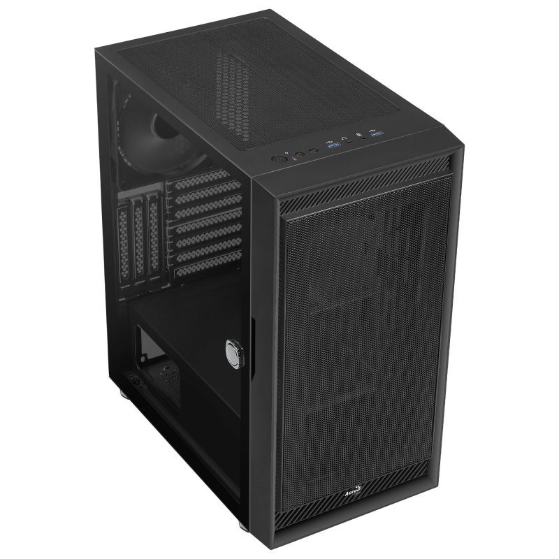 Detalle 2 de Aerocool Graphite Cristal templado USB 3.0 Negro 🖥