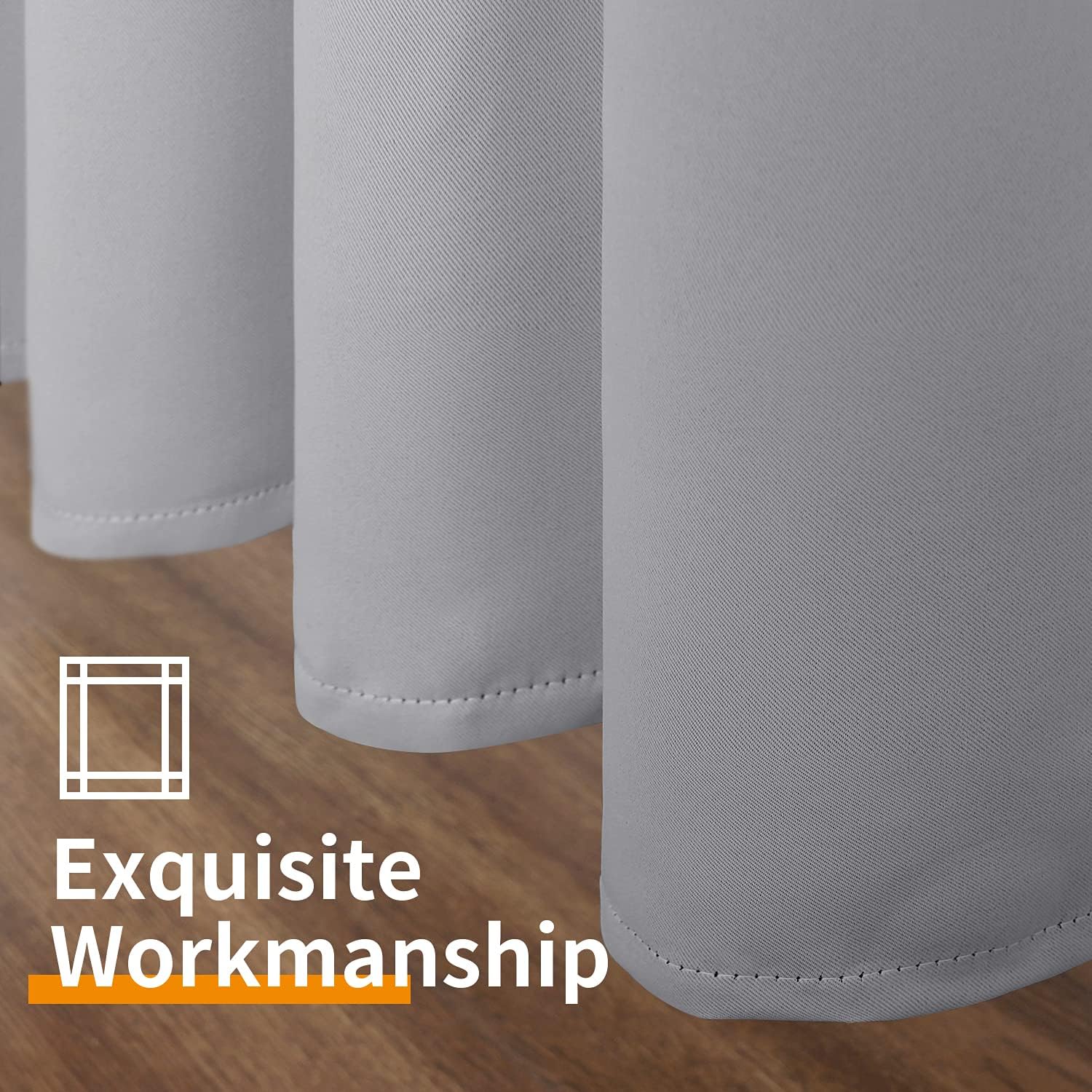 Detalle 2 de YoungsTex Blackout Curtains, 63-Inch Length