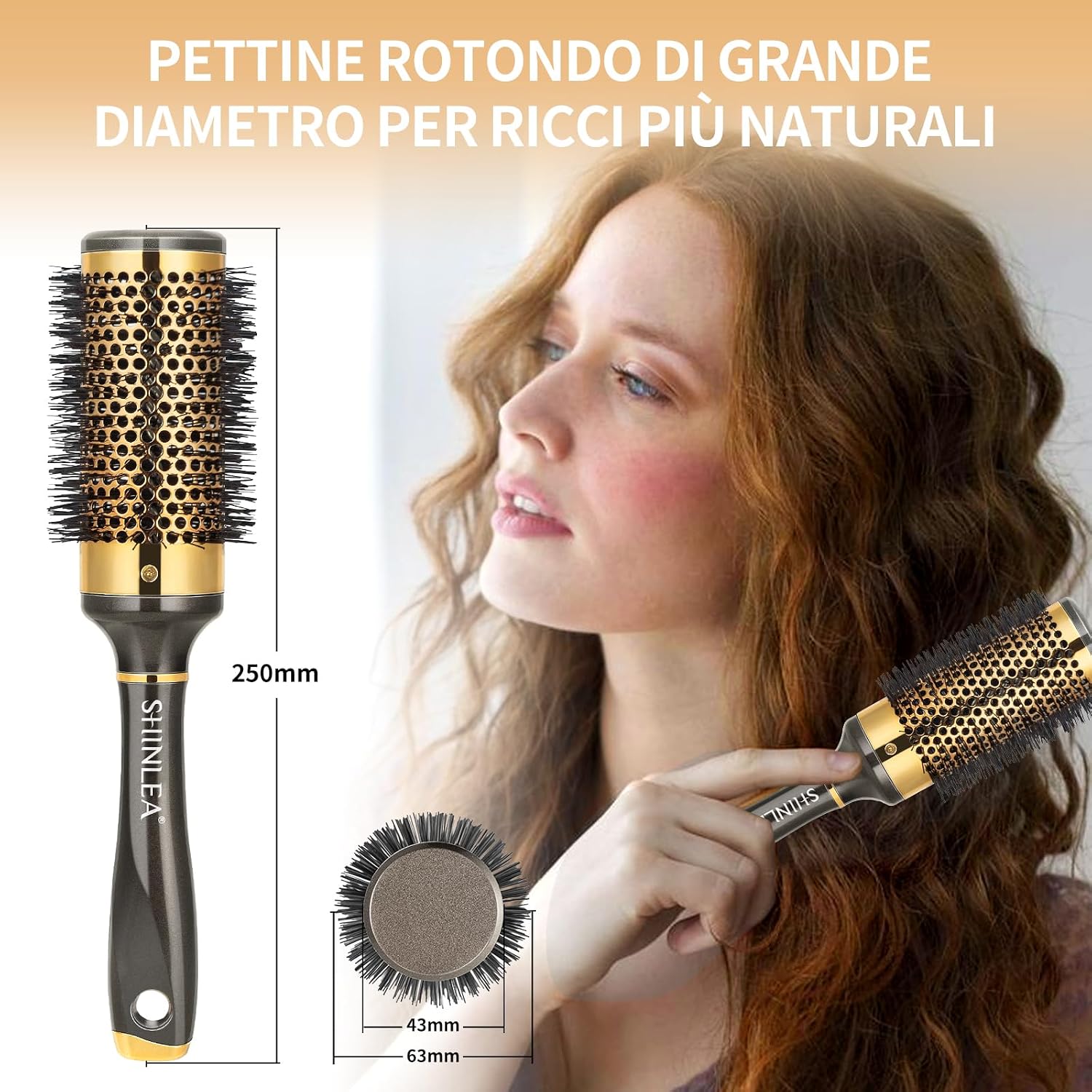 Thumbnail 6 de SHINLEA spazzola rotonda lisciatrice 43 mm per capelli