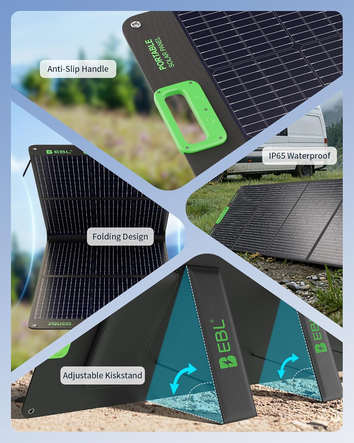 Thumbnail 6 de EBL 200W Portable Solar Panel for Power Station