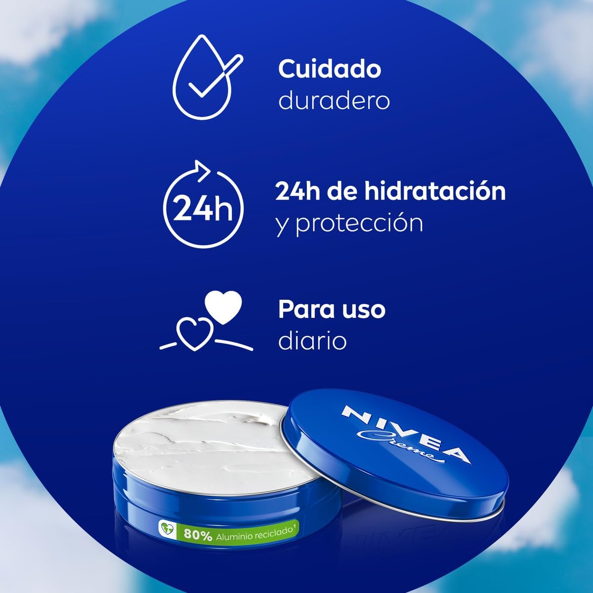 Detalle 2 de NIVEA Creme Pack 4x250ml, Hidratación Universal para Toda la Familia