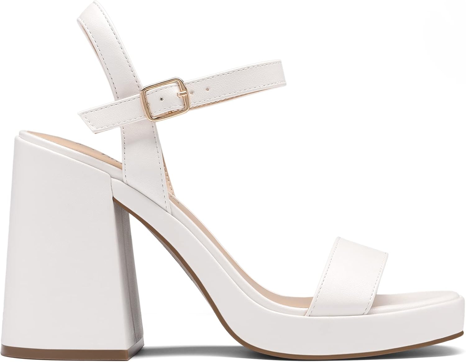 Thumbnail 2 de DREAM PAIRS Block Platform High Heels for Women with Open Toe & Ankle Strap