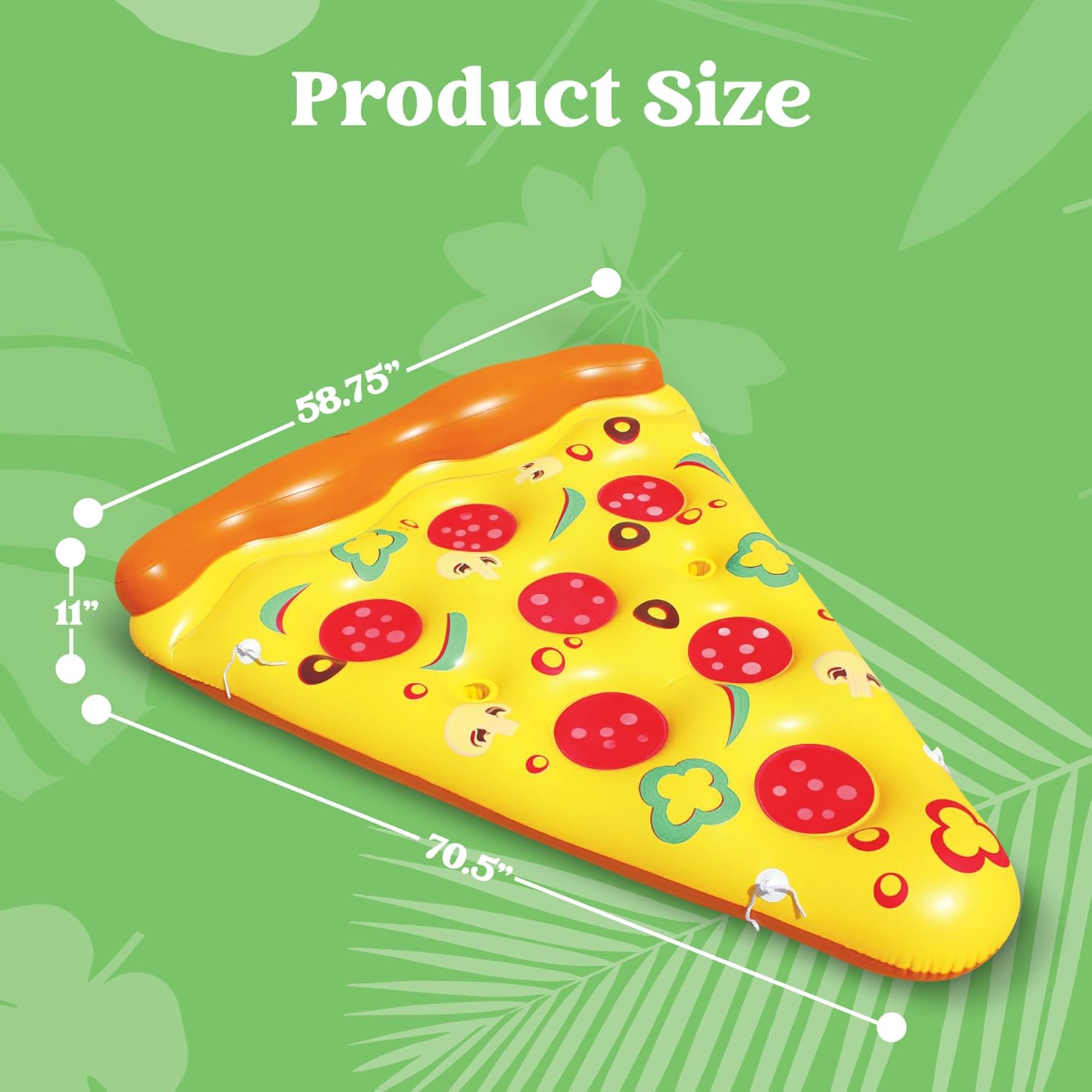 Thumbnail 6 de JOYIN Giant Inflatable Pizza Slice Pool Float (1 Pack) — Extra Large with Cup Holders