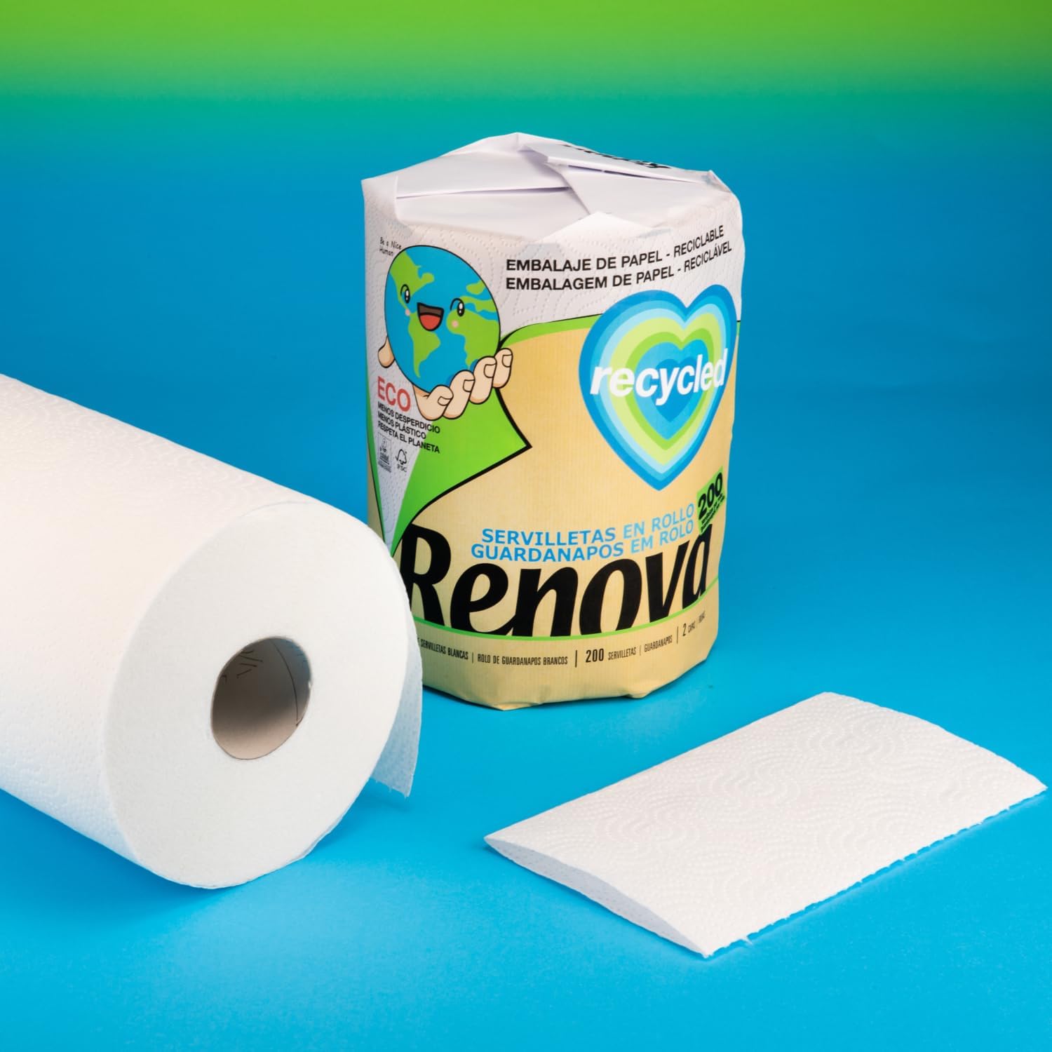 Detalle 1 de Renova Gigarollo de Cocina Ecológico ♻️ 10 Rolos Reciclados