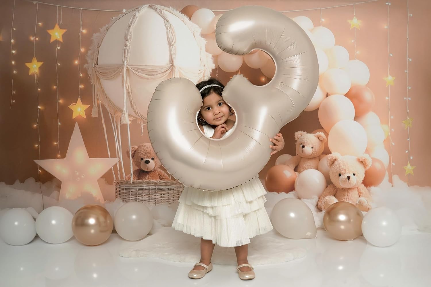 Detalle de Kate Hot Air Balloon Backdrop for 1st Birthday Party – 7x5ft/2.2x1.5m