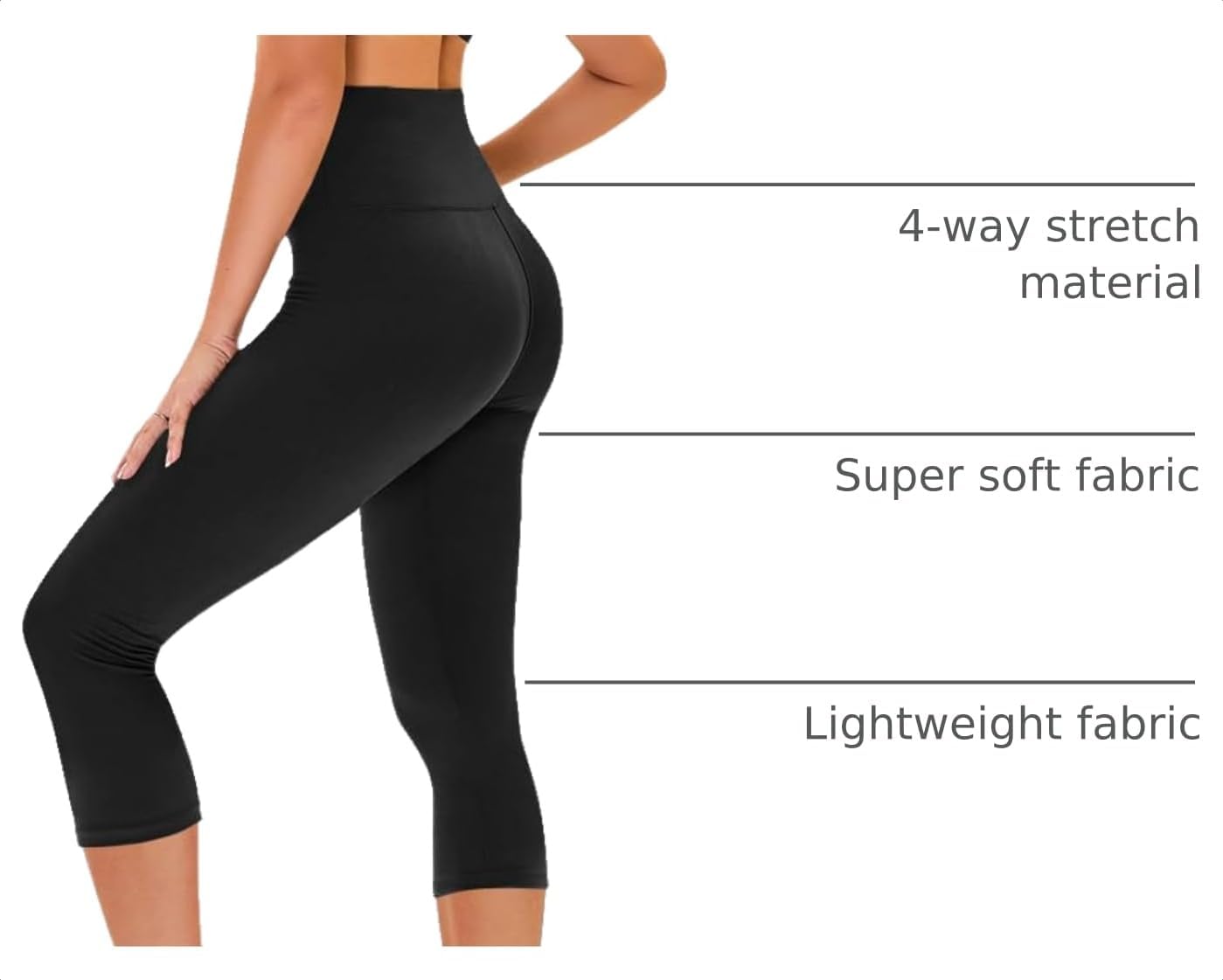 Detalle de TNNZEET Capri Leggings, High-Waisted
