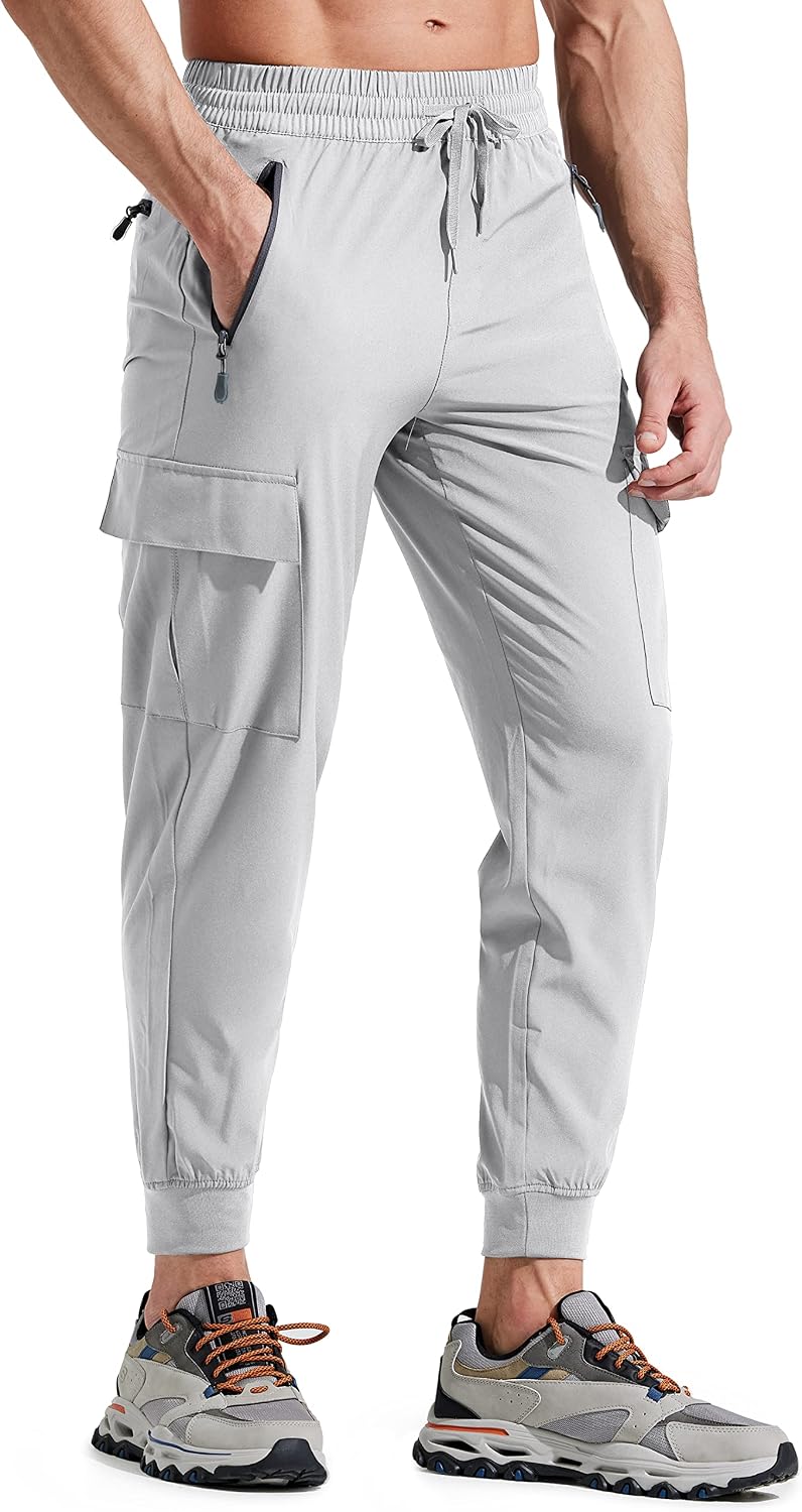 Thumbnail 6 de Libin Men’s Lightweight Quick-Dry Cargo Joggers (Hiking, Travel & Workout Trousers)