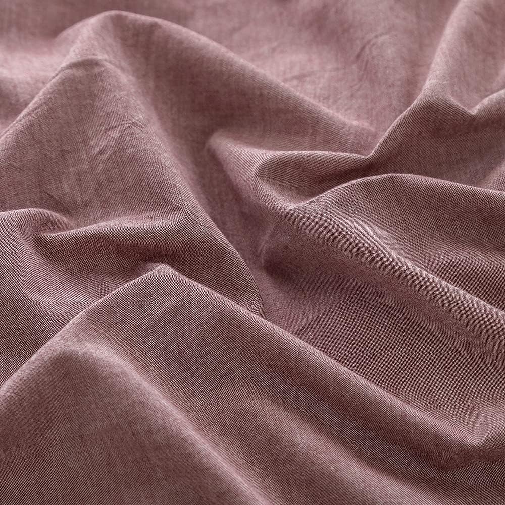Thumbnail 3 de FACE TWO FACE SXM King Duvet Cover Set, 100% Washed Cotton, Purple Bean Paste