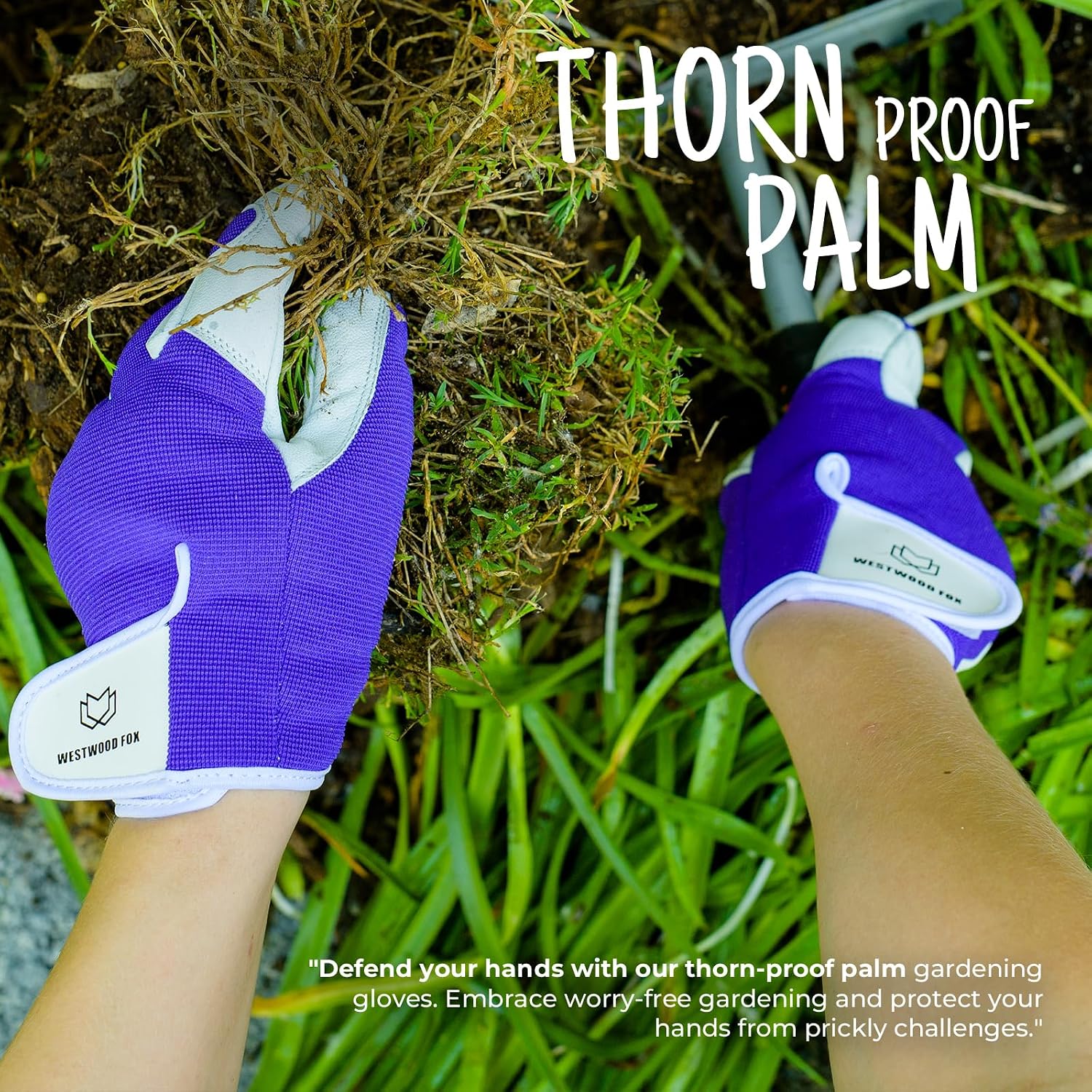 Thumbnail 5 de Westwood Fox Leather Gardening Gloves Thorn Proof
