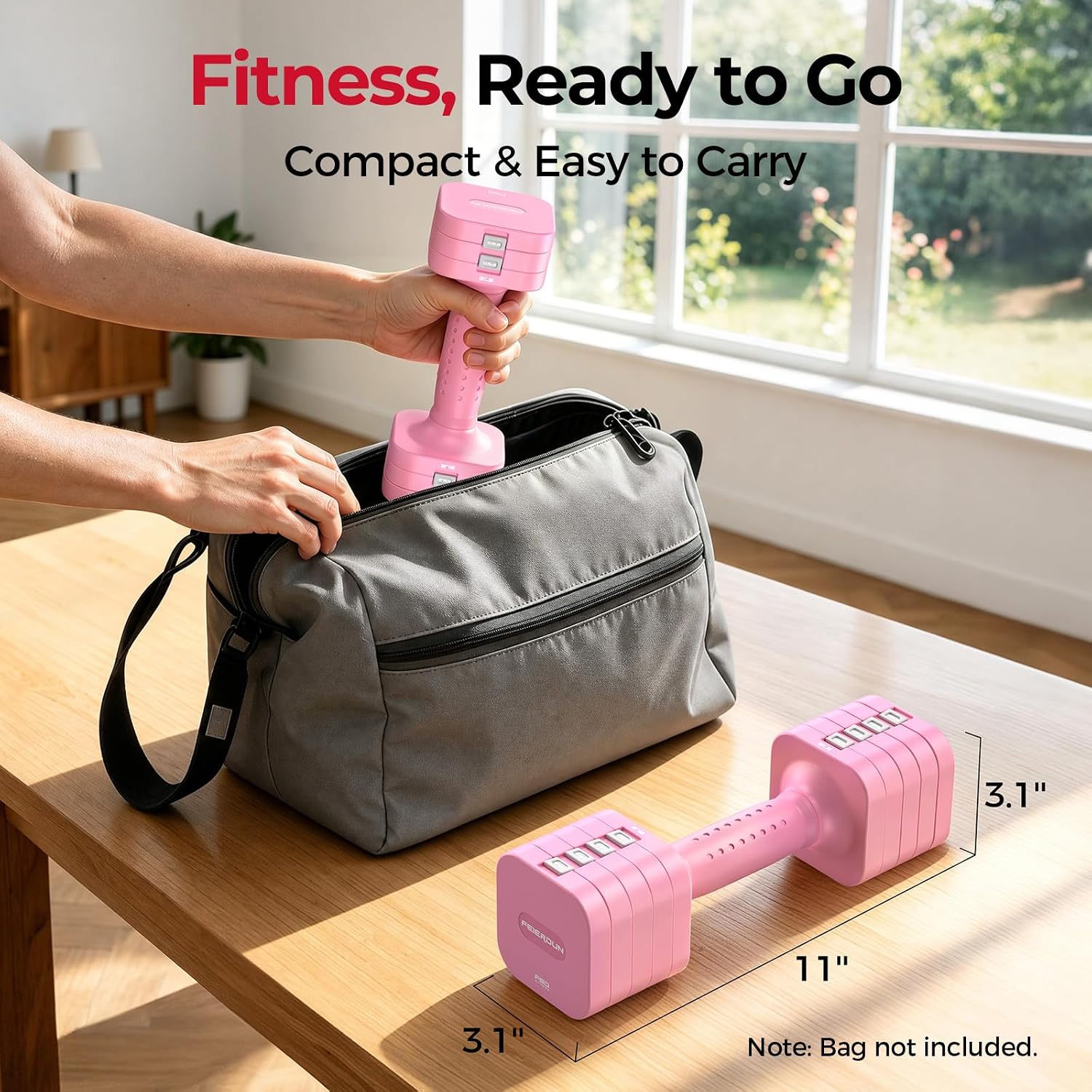 Thumbnail 6 de FEIERDUN Adjustable Dumbbell Set, 6LB