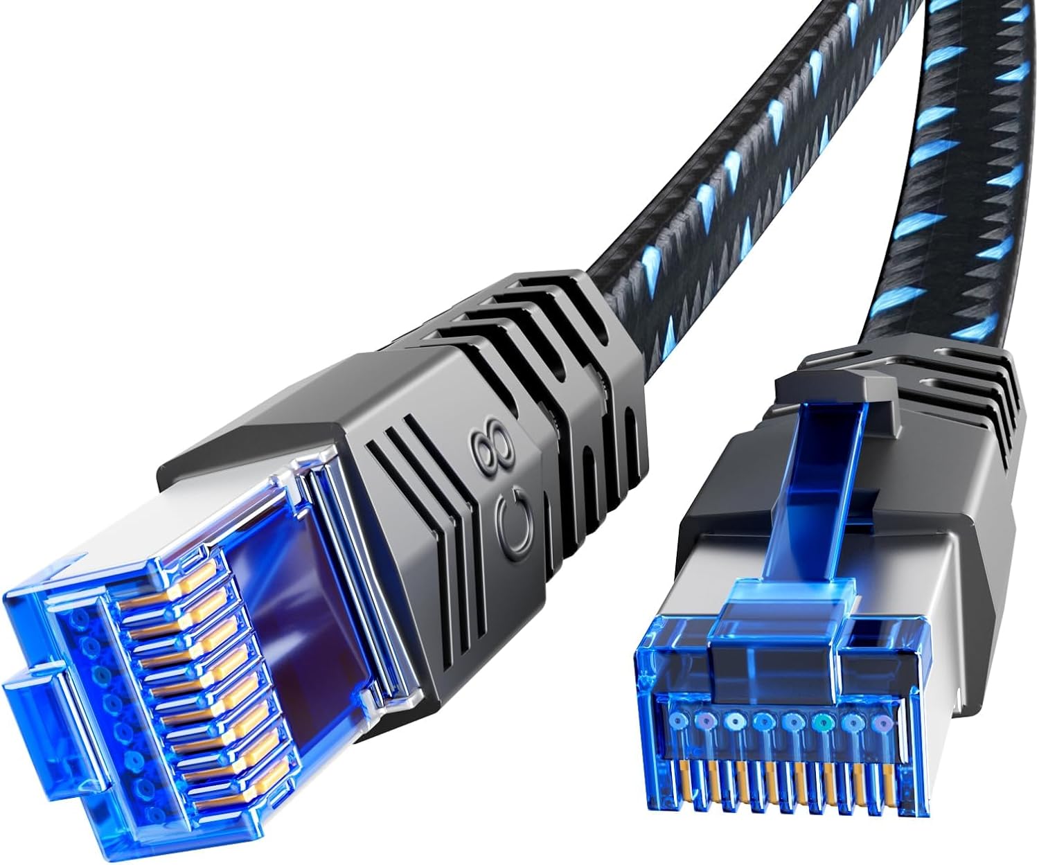 Thumbnail 6 de Ercielook LAN-Kabel 10 m (Cat8) – flaches Patchkabel mit RJ45 für Innen- und Außenbereich