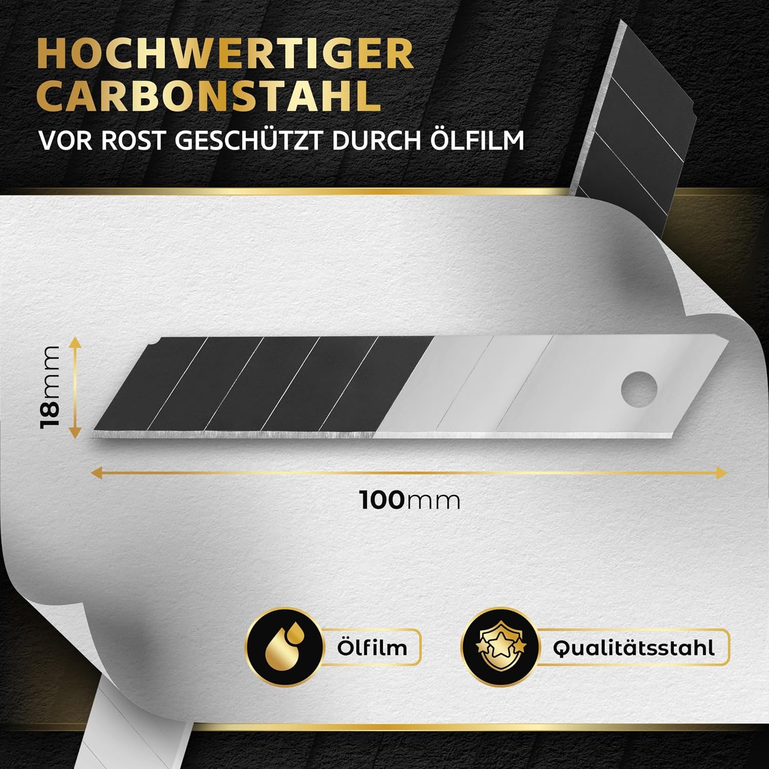Thumbnail 4 de 18 mm Cuttermesser Klingen, SK5 Set