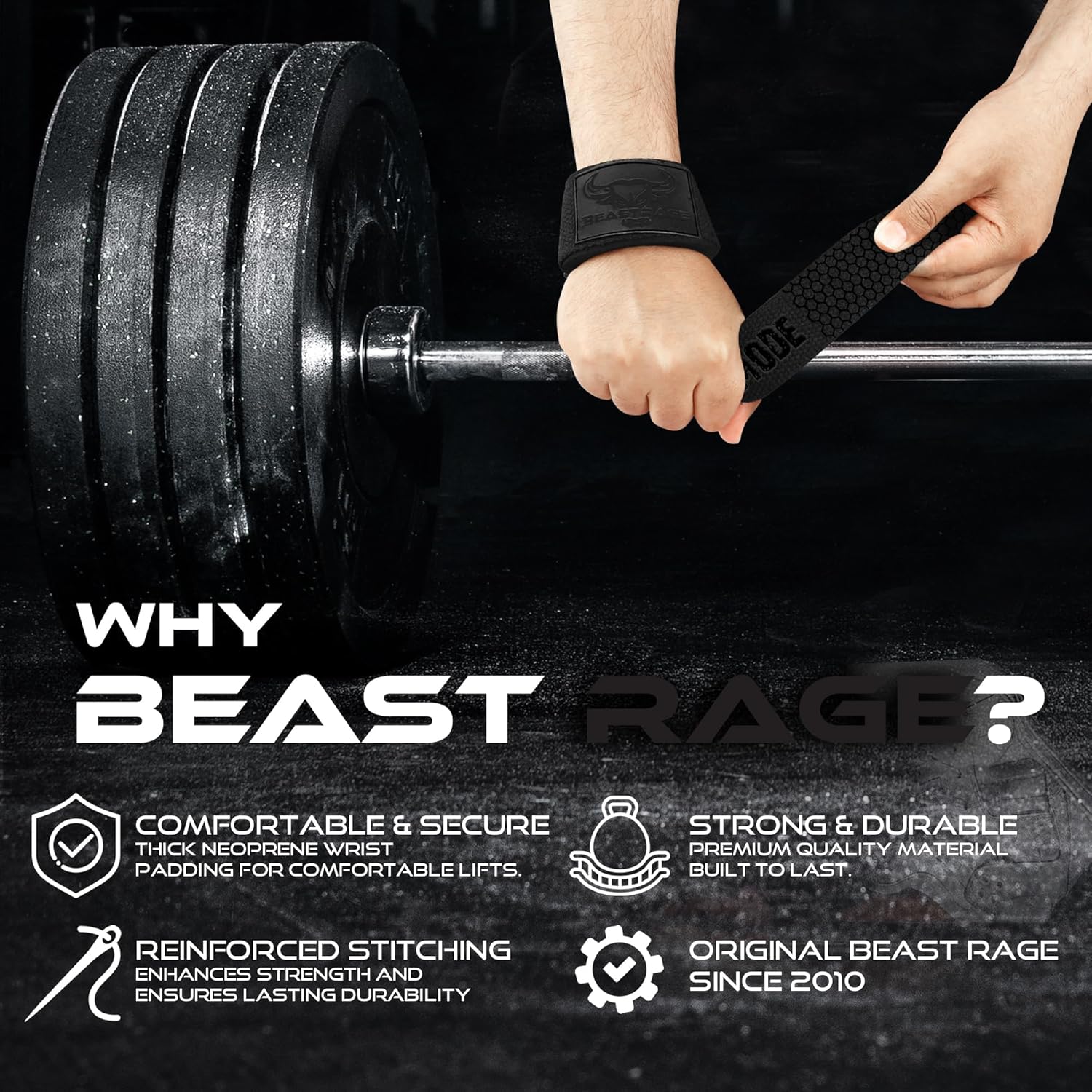 Detalle 1 de Weight lifting wrist straps for support