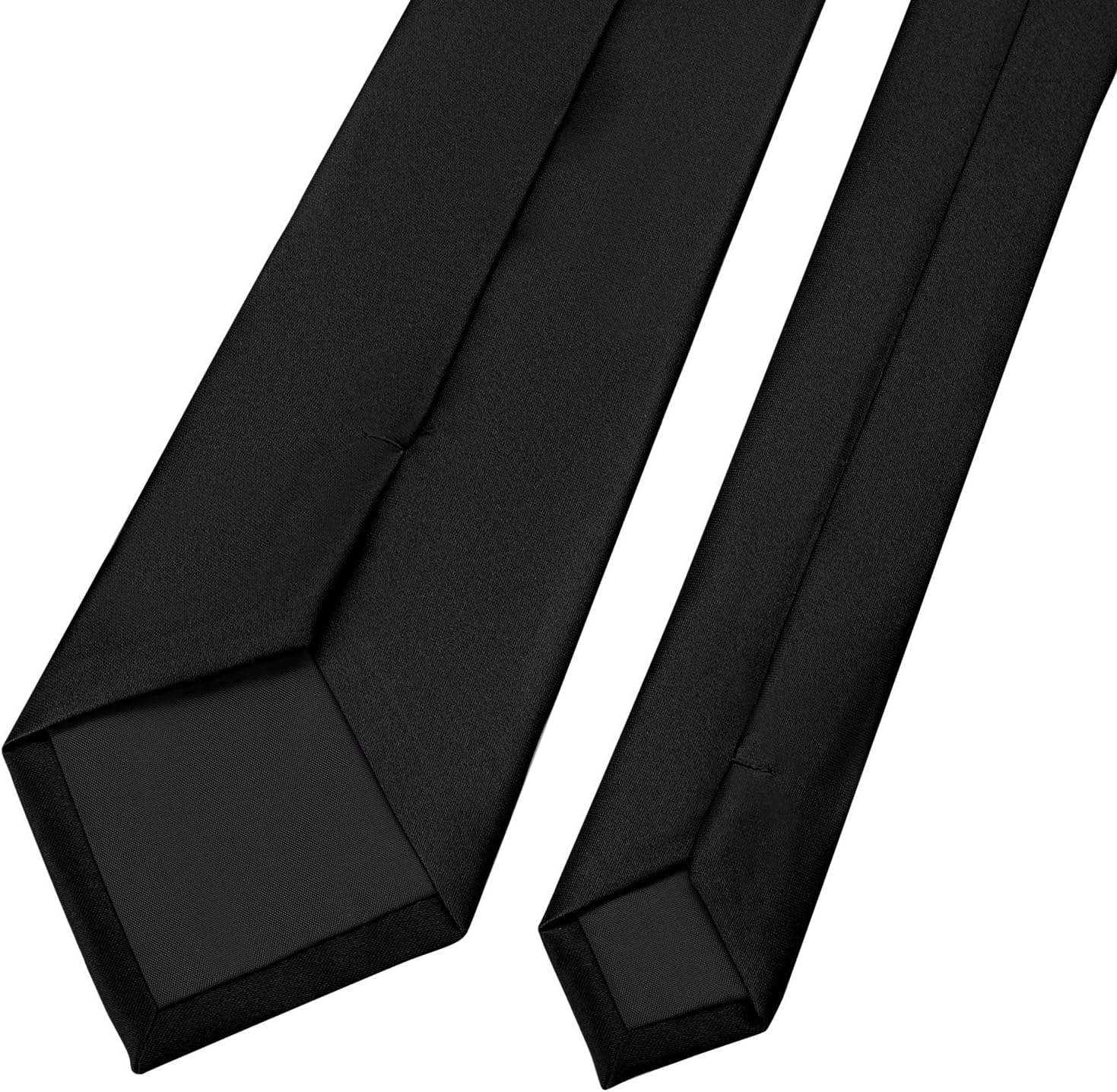Thumbnail 5 de KOOELLE Men’s Solid Pure Color Microfiber Necktie (8cm) — Formal Black