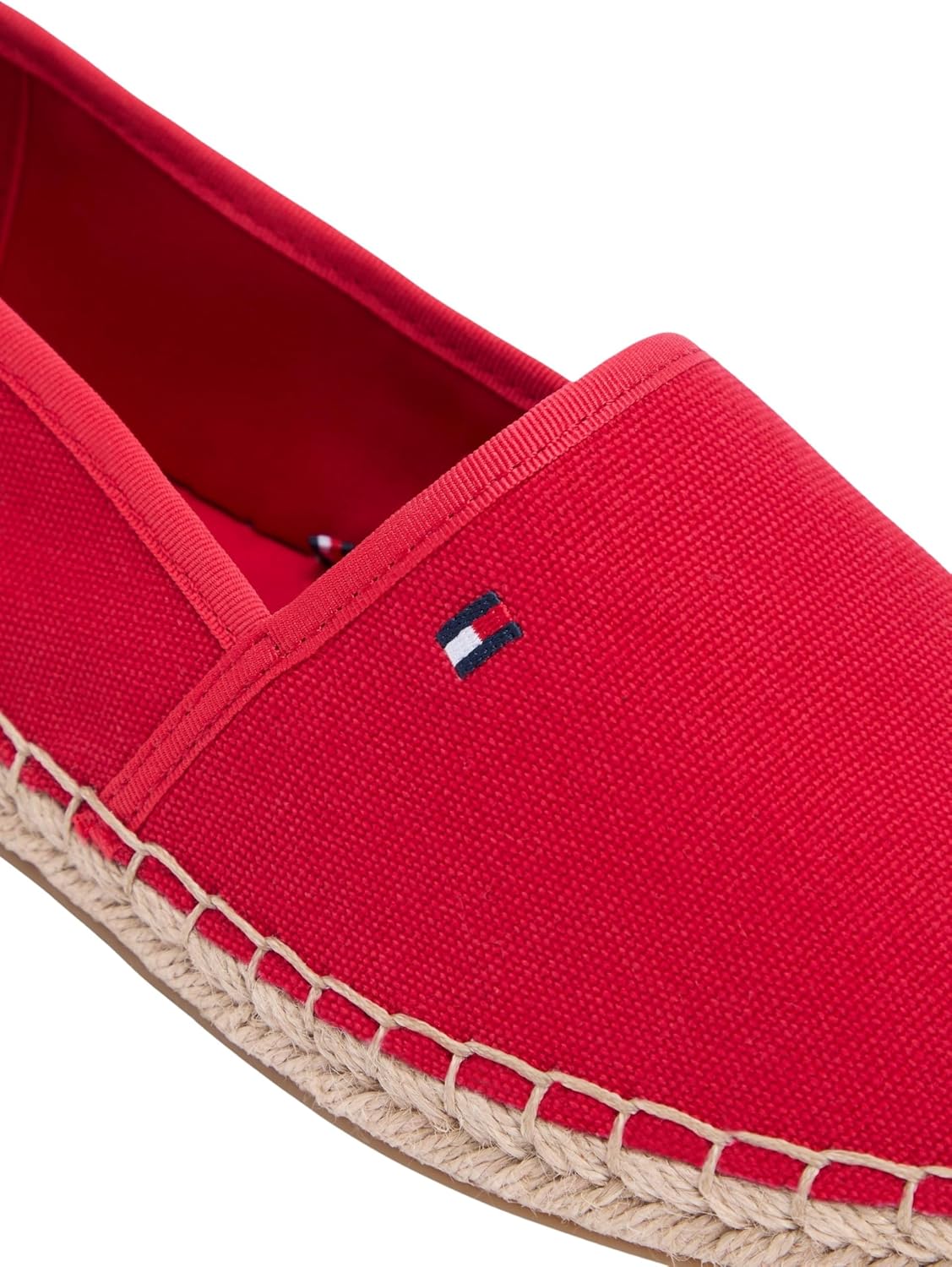 Detalle de Tommy Hilfiger Flag Canvas Espadrille Slipper Beige
