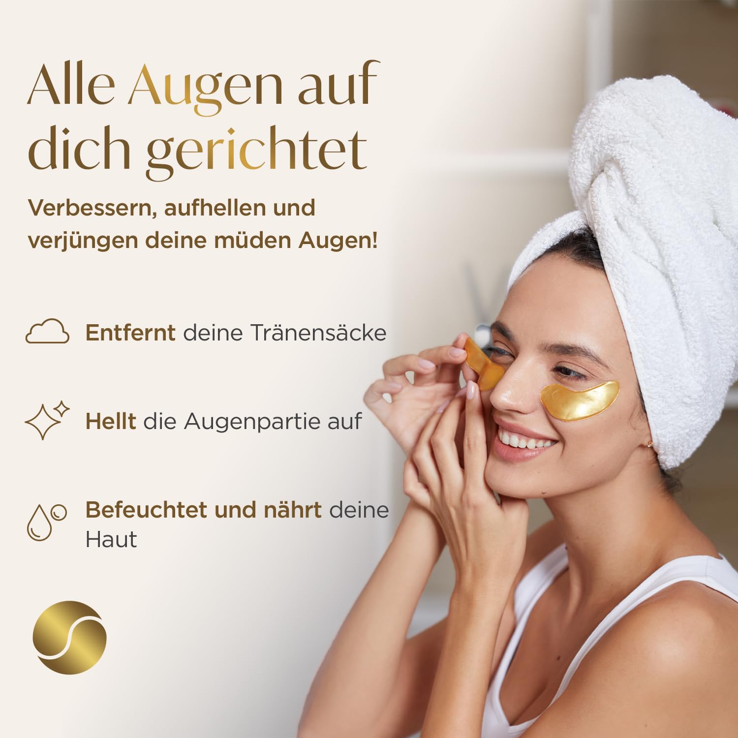 Detalle 2 de Plantifique Augenpads 5 Paar 24K Gold
