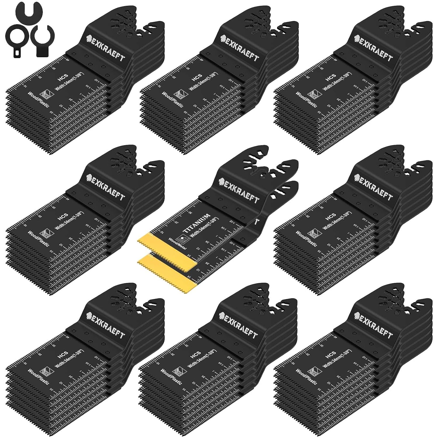 EXKRAEFT 50 PCS multi tool blades for oscillating tools 🛠