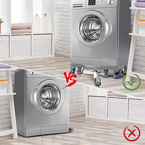 Thumbnail 4 de NIUXX base lavadora regulable con 8 pies + 4 ruedas (42–66 cm) y función antideslizante