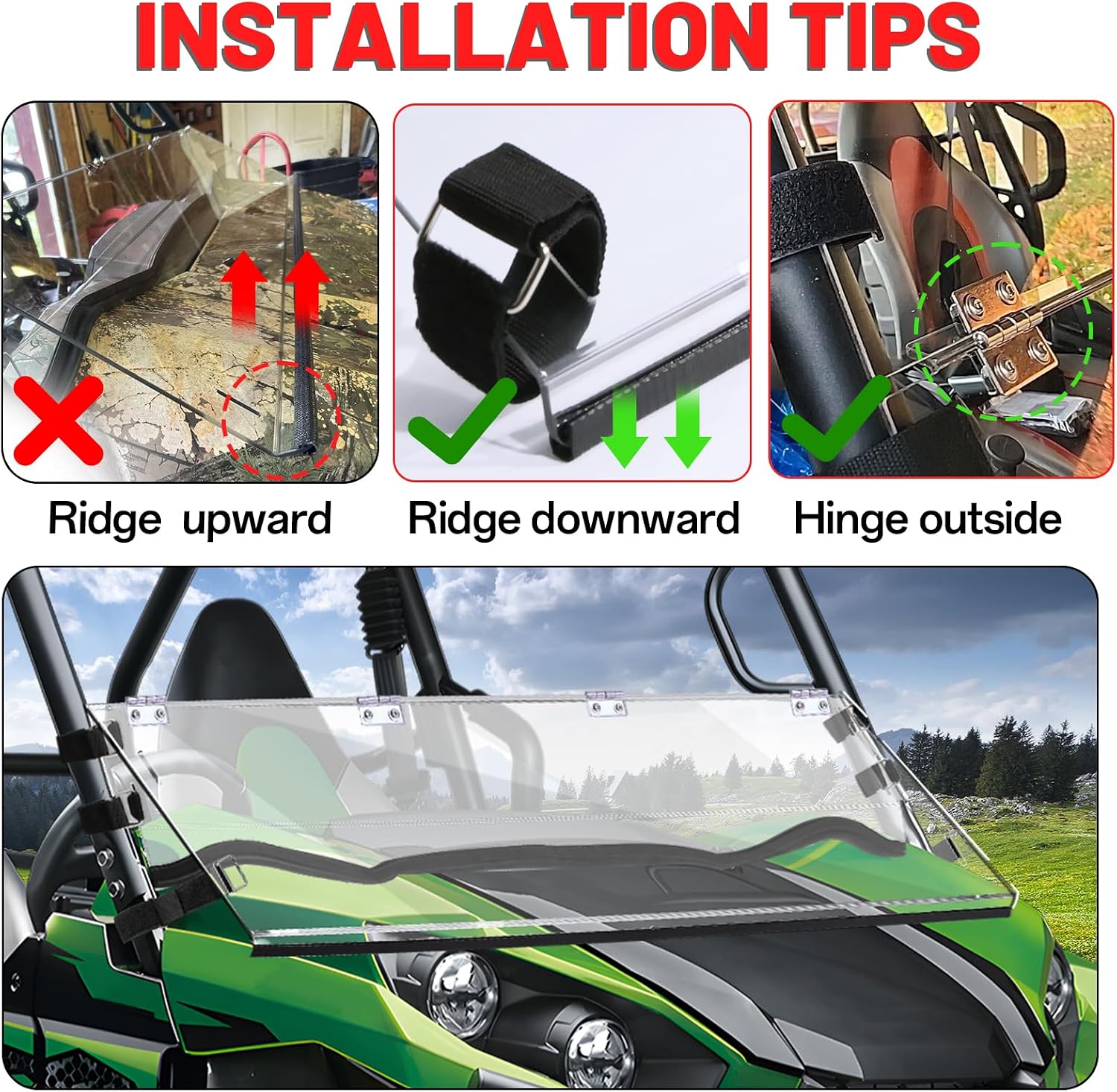 Thumbnail 5 de StarknightMT UTV Windshield, Polycarbonate