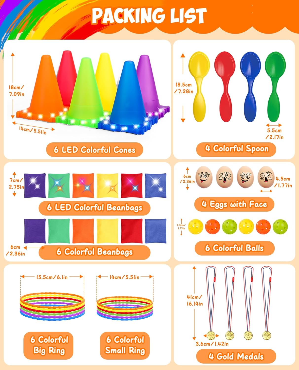 Detalle de 49PCS LED carnival games set for kids