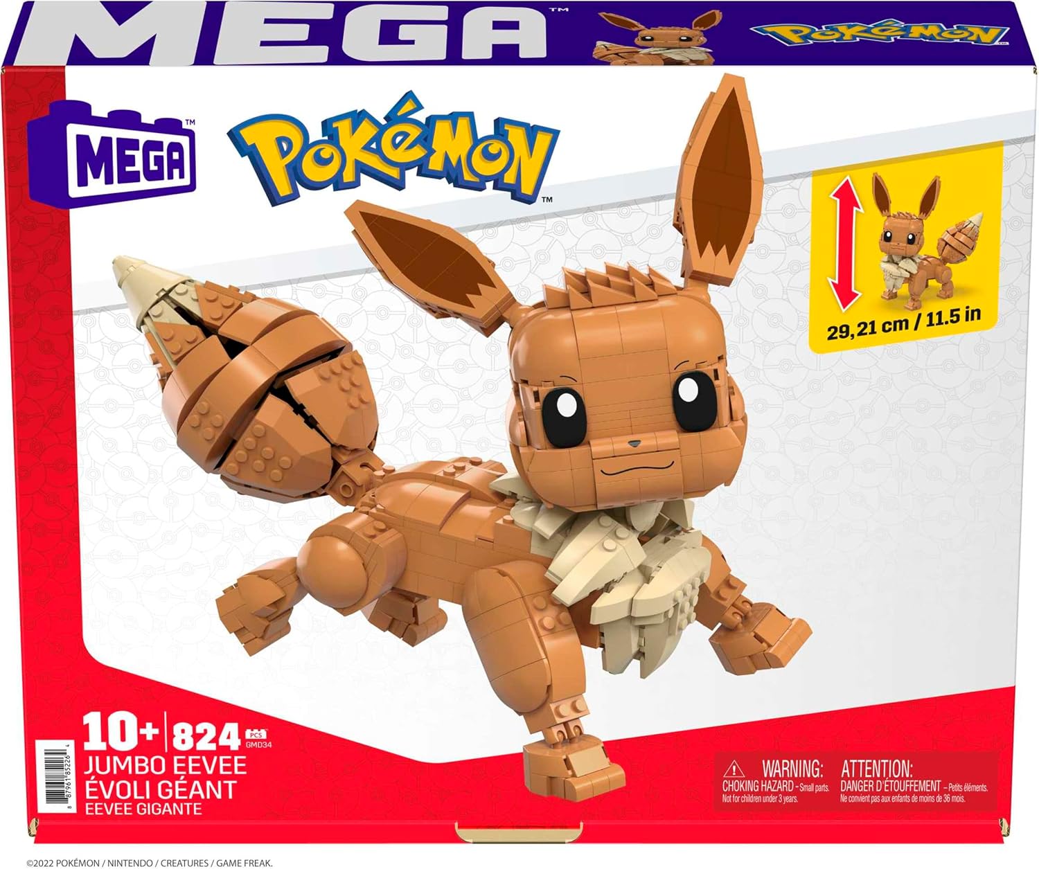 Thumbnail 6 de Mega Pokémon Pokébola Jumbo Eevee - Figura de Construcción 824 Piezas