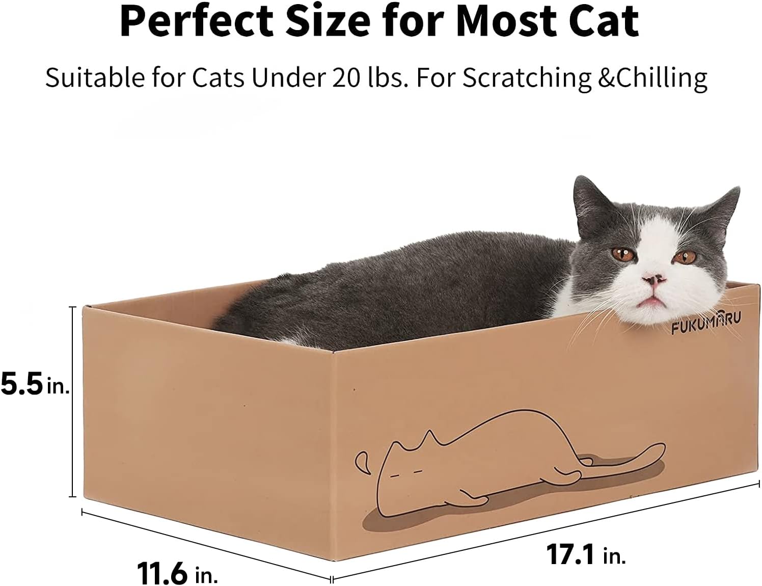 Thumbnail 2 de Grattoir en carton FUKUMARU pour chat (lot de 5) réversible