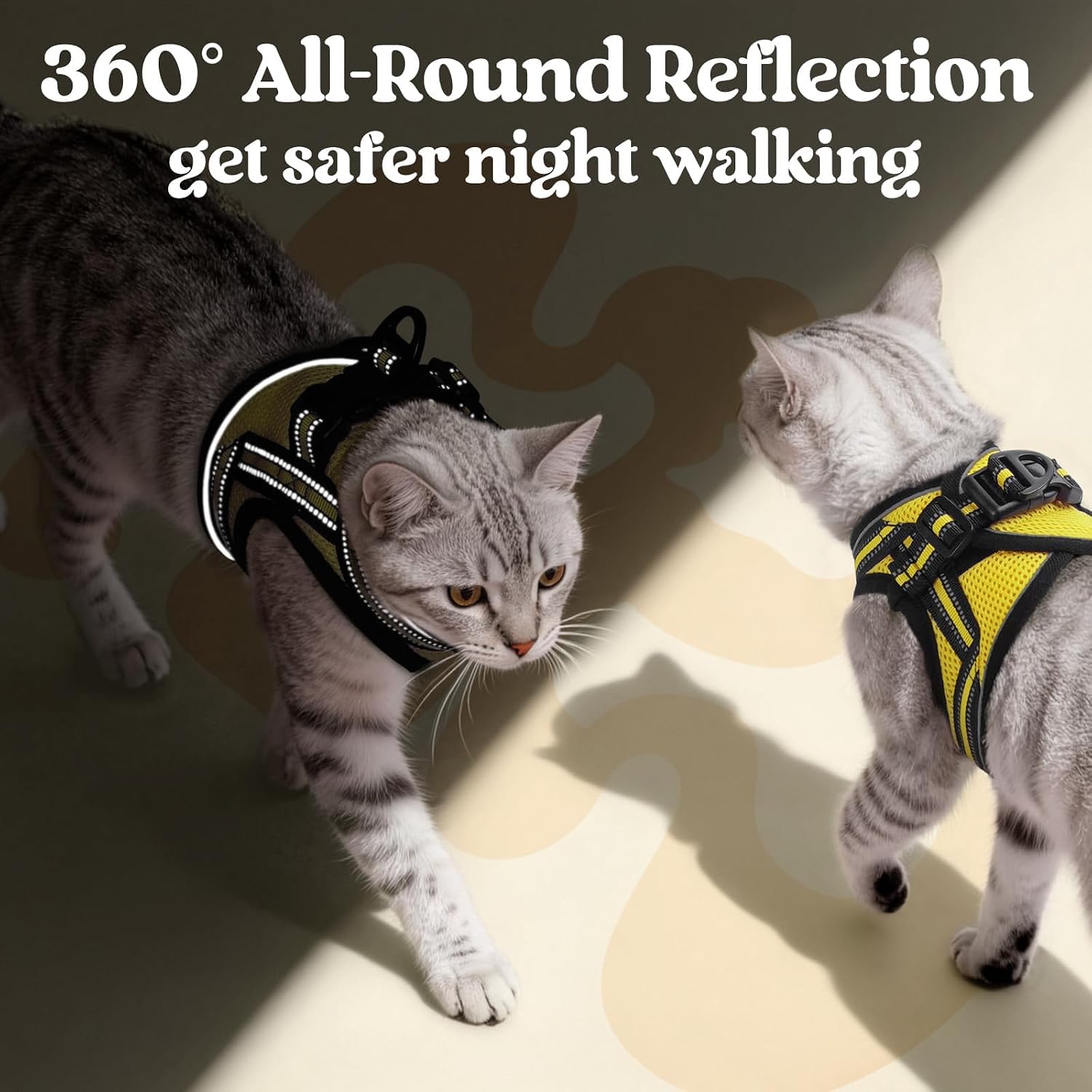 Thumbnail 4 de Rabbitgoo Cat Harness and Lead Set (Soft Step-in Vest) – Yellow, 1.5m Lead, Escape-Proof for Kittens/Tiny Cats