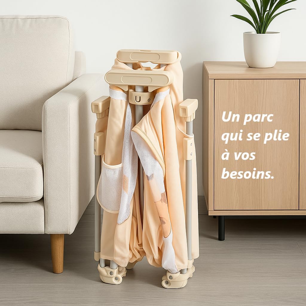 Thumbnail 3 de Joyeuse Planet Parc bébé pliable avec tapis – 130 x 130 cm, Oxford, pour domicile et voyage