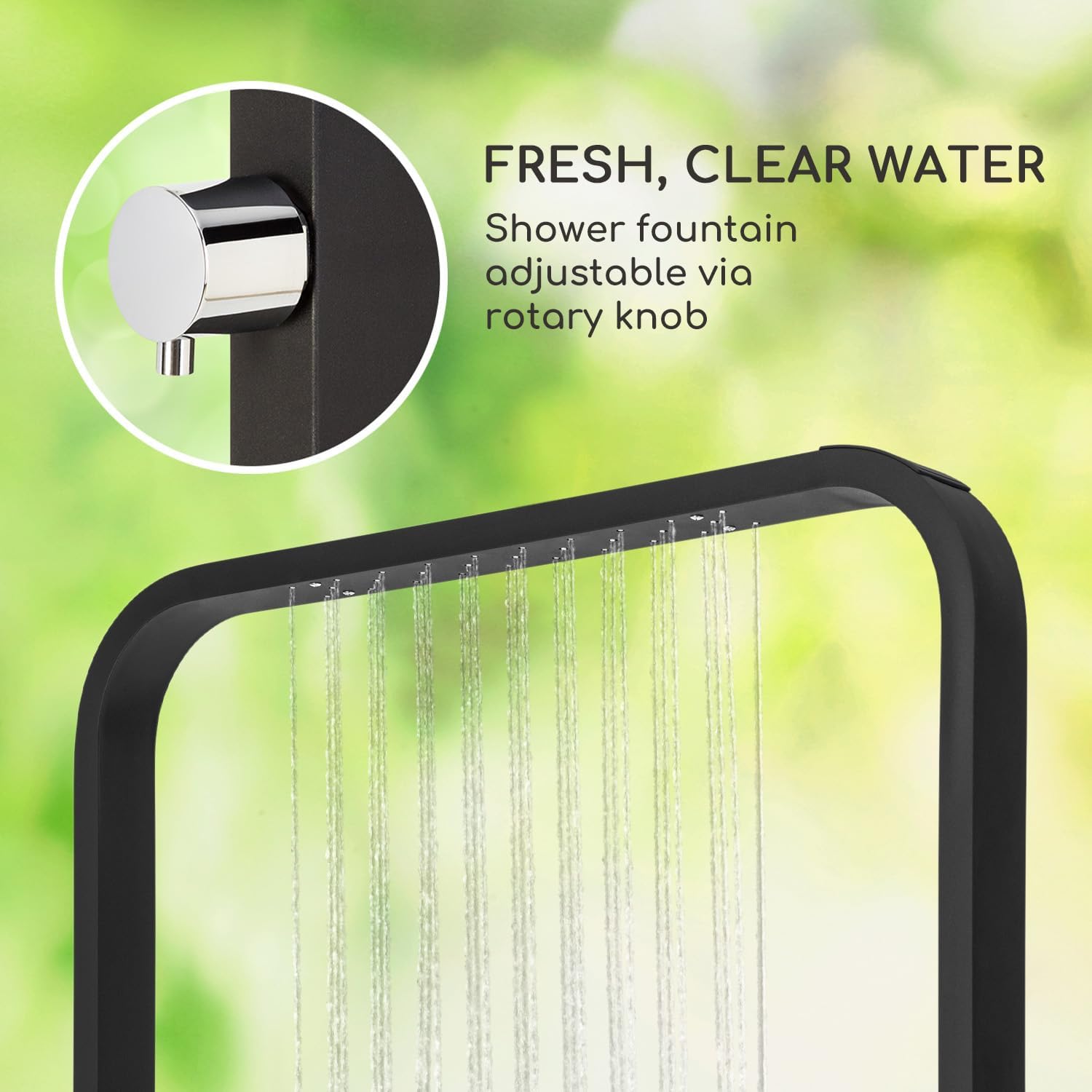 Detalle 2 de Blumfeldt Portable Outdoor Shower Kit with Adjustable Head and Aluminium Base