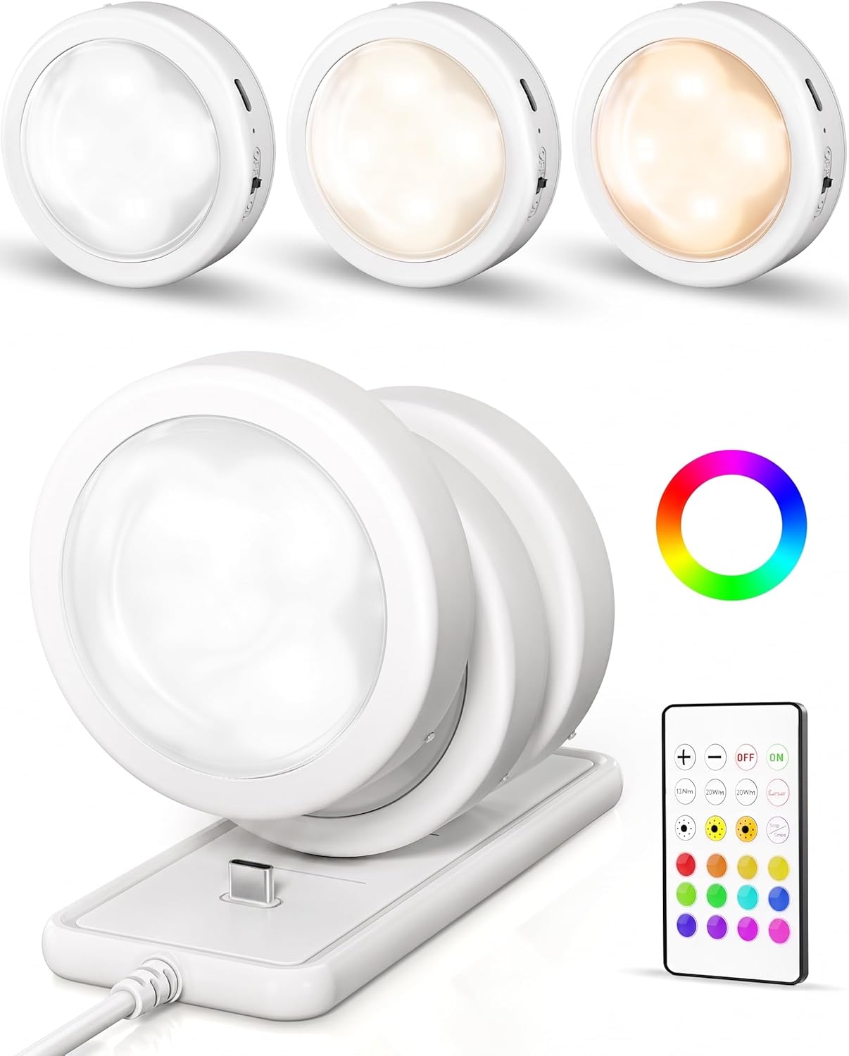 Detalle de EZVALO Under Cabinet Lights 6-Pack