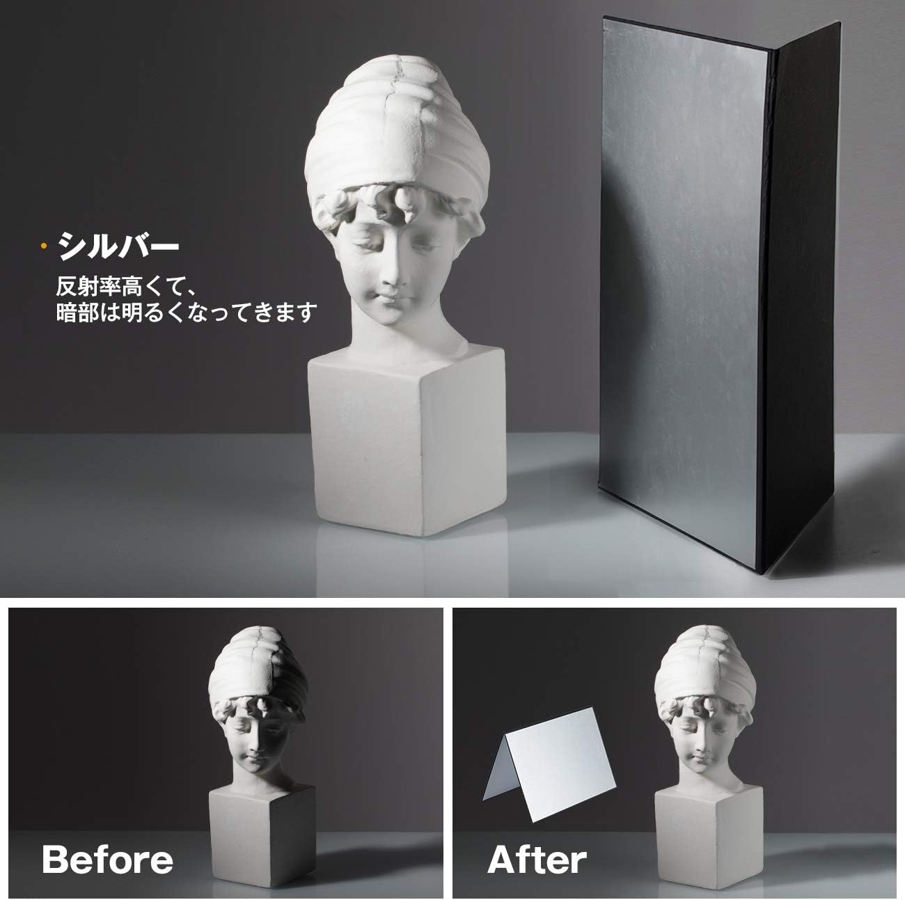 Thumbnail 2 de TARION A3レフ板 3色切替・折り畳み式 商品撮影用