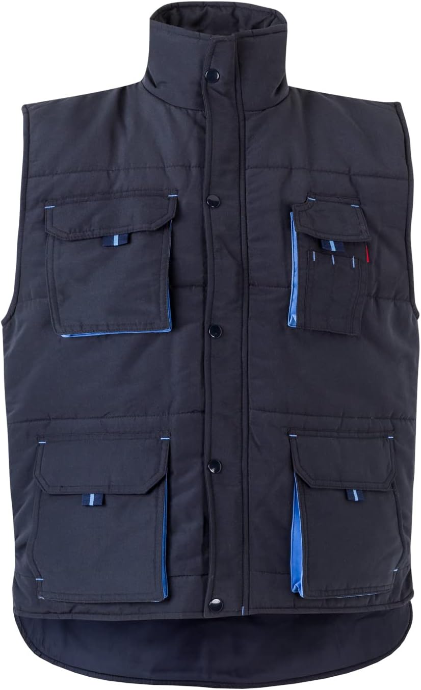 Detalle de Velilla 205902_61/05_M Padded Vest, Bicolour Navy, Multi-Pocket, Size M