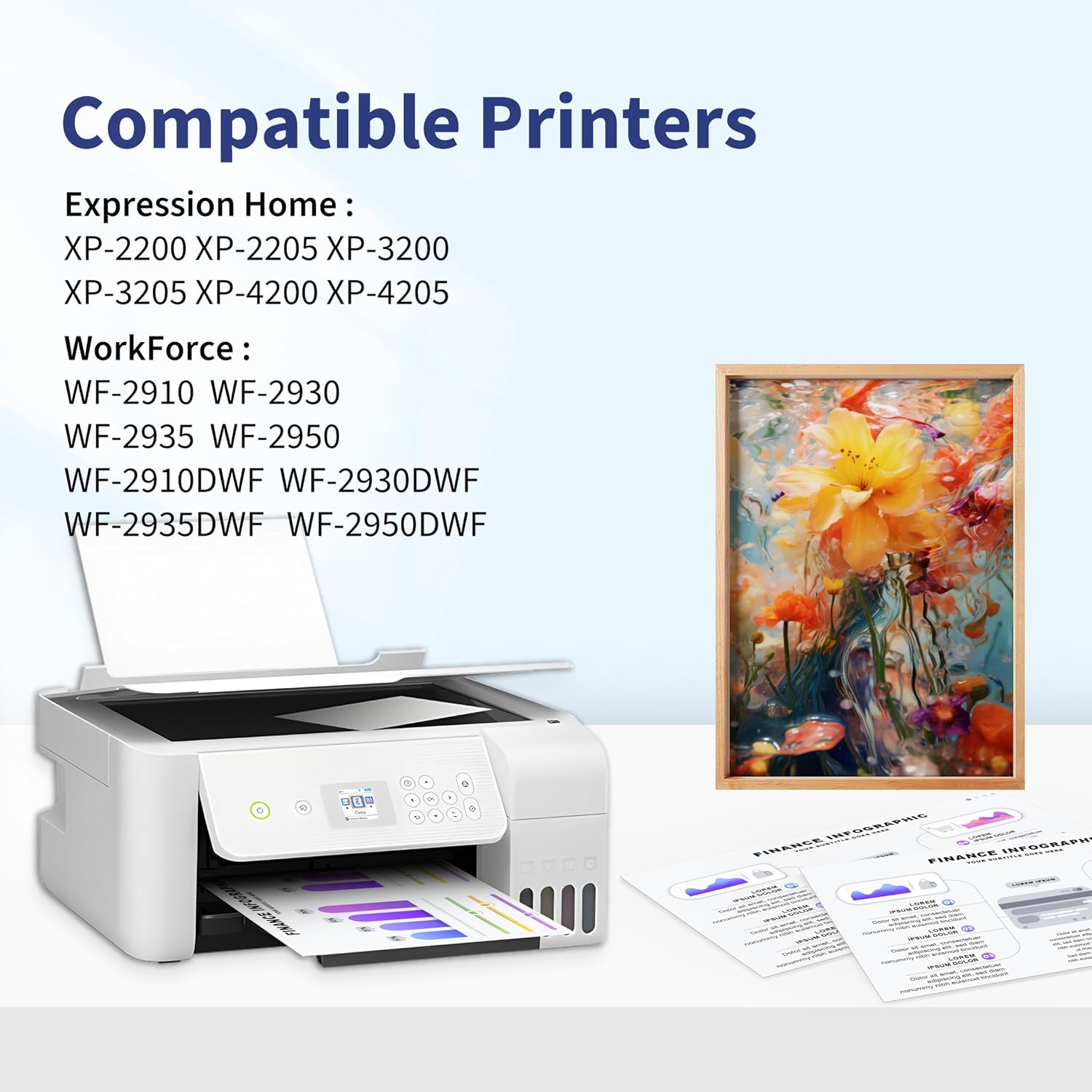 Thumbnail 1 de Zoyood Compatible 604XL Ink Cartridges Multipack for Epson: 12-Pack (Black, Cyan, Magenta, Yellow) for Expression Home and Workforce