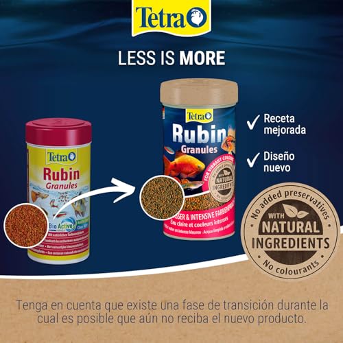 Detalle 2 de Tetra Rubin Granules alimento para peces 250 ml 🐟