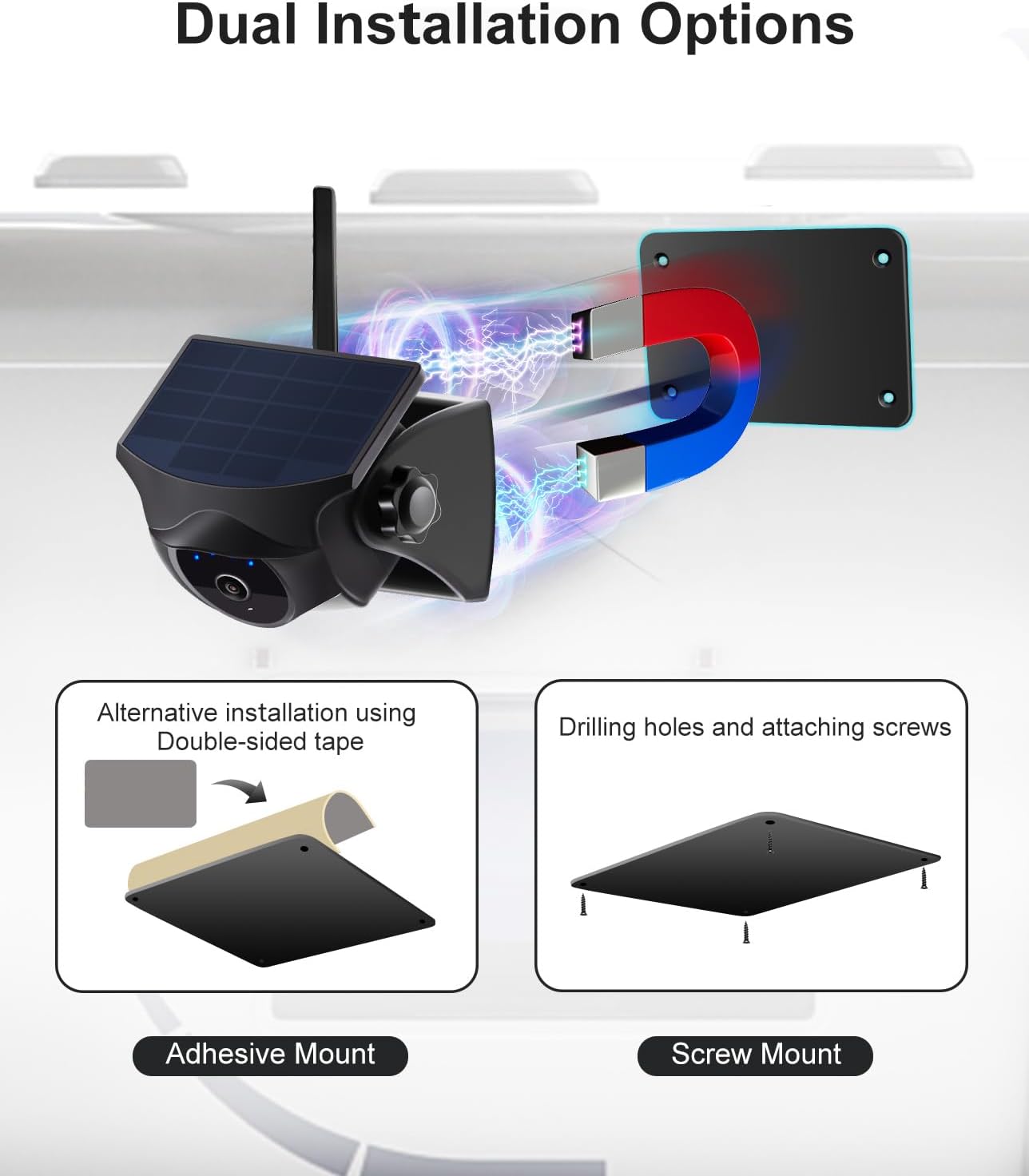 Detalle de SToNVUE metal plate for magnetic backup camera