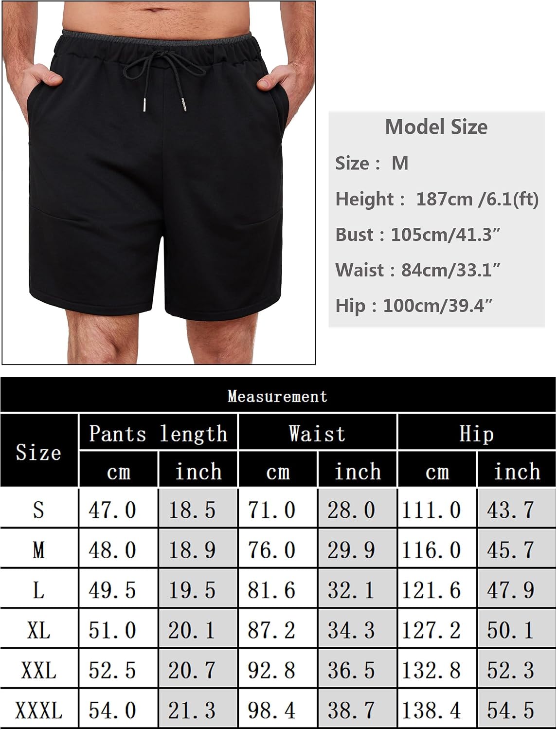 Thumbnail 6 de Wayleb Pantaloncini da Uomo Sportivi in Cotone con Tasche – Comfort, stile e versatilità
