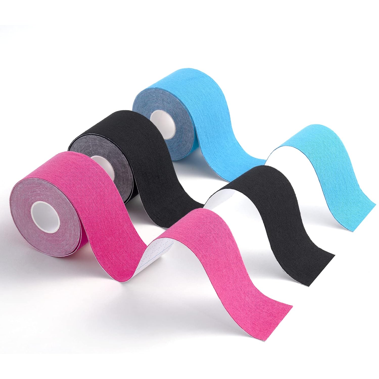 Carehabi Bande de kinésiologie de sport imperméable et élastique – 5 m x 5 cm, 3 rouleaux