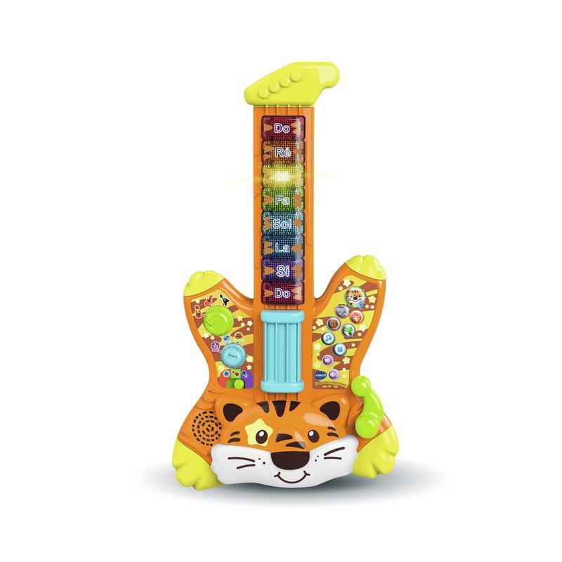 Detalle de Guitarra de juguete VTech Baby Jungle Rock Tigre con luces y sonidos