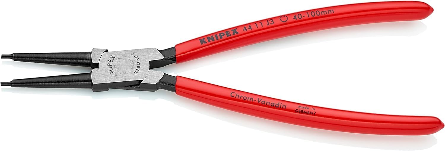 Detalle de KNIPEX 44 11 J3 borgveertang voor binnenringen, 225 mm, 40–100 mm