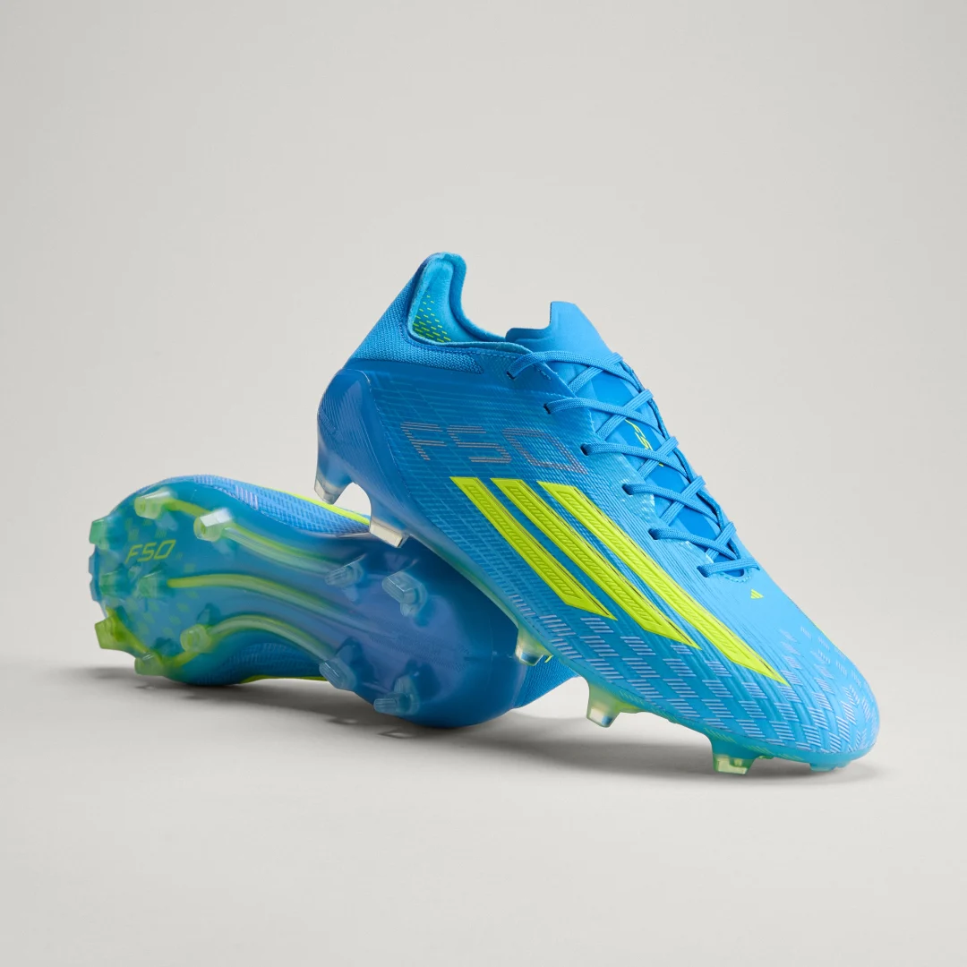 Detalle de Bota de fútbol Adidas F50 ELITE para césped natural seco – color Azul