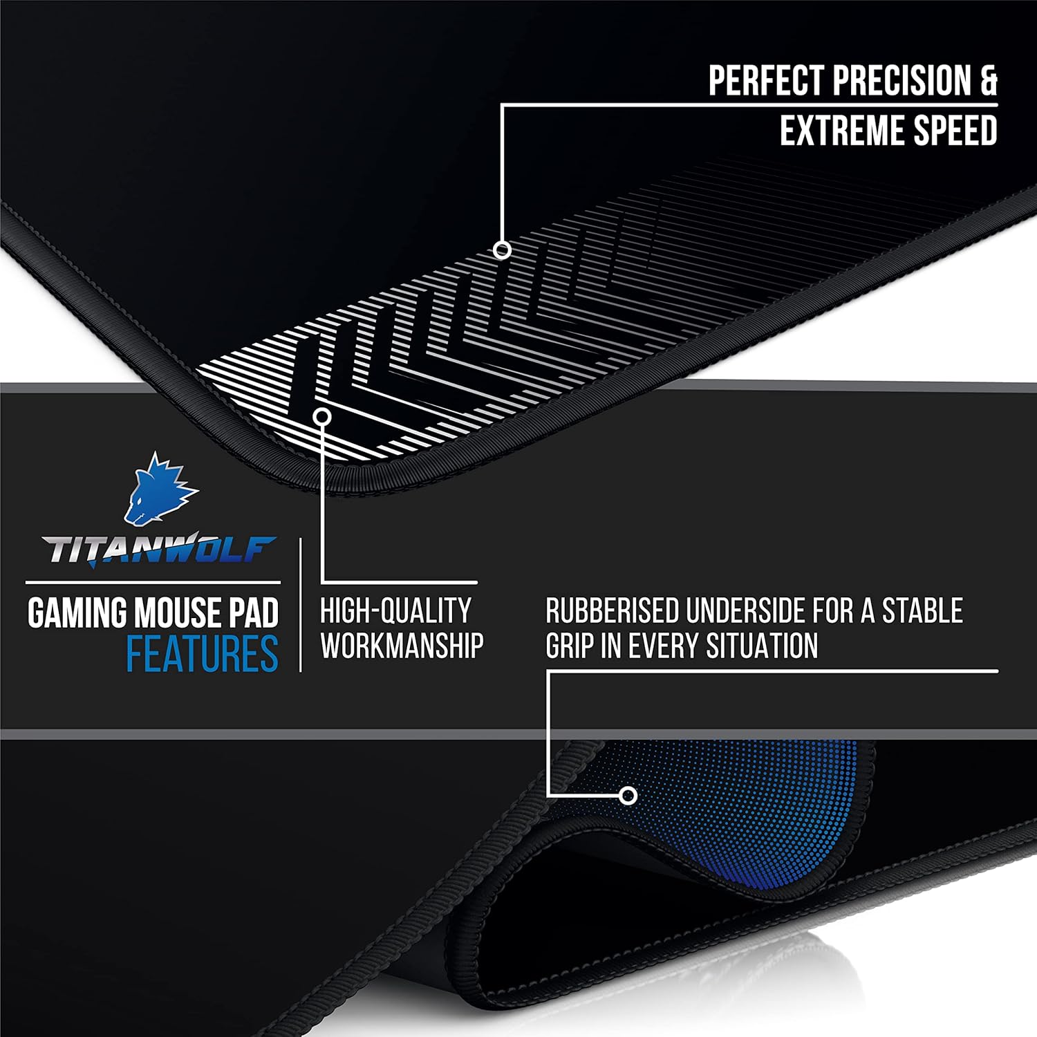 Thumbnail 3 de TITANWOLF Extra Large Gaming Mouse Mat 1200x800mm 🖱