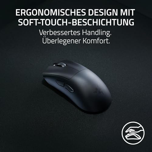 Detalle de Razer DeathAdder V3 HyperSpeed: Ultra-leichte kabellose E-Sport-Maus mit 26K DPI