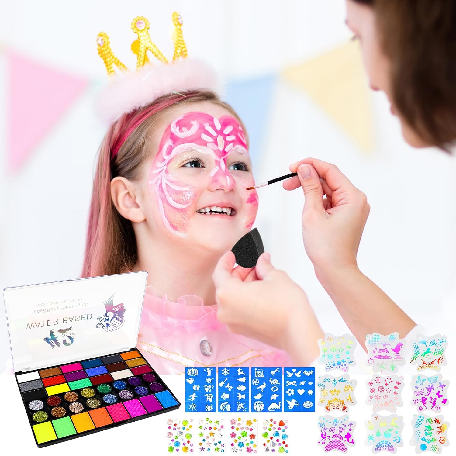 Thumbnail 6 de Kinderschminke Set 42 Farben mit 12 Pinseln