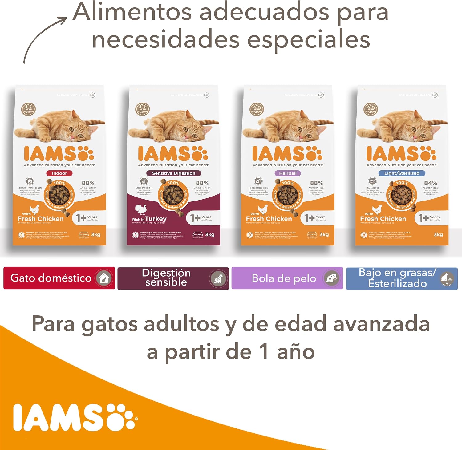Thumbnail 3 de IAMS Alimento seco para gatos esterilizados con pollo fresco (3 kg)