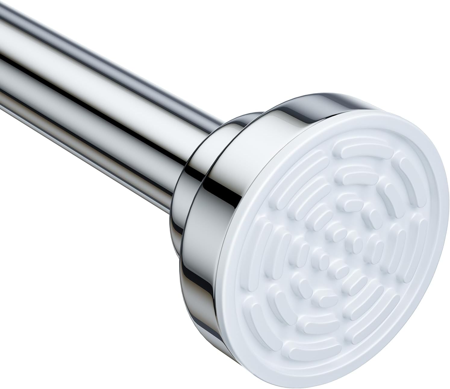 Detalle de Ausemku yq-a-A80Y Tension Shower Curtain Rod, Stainless Steel, Silver