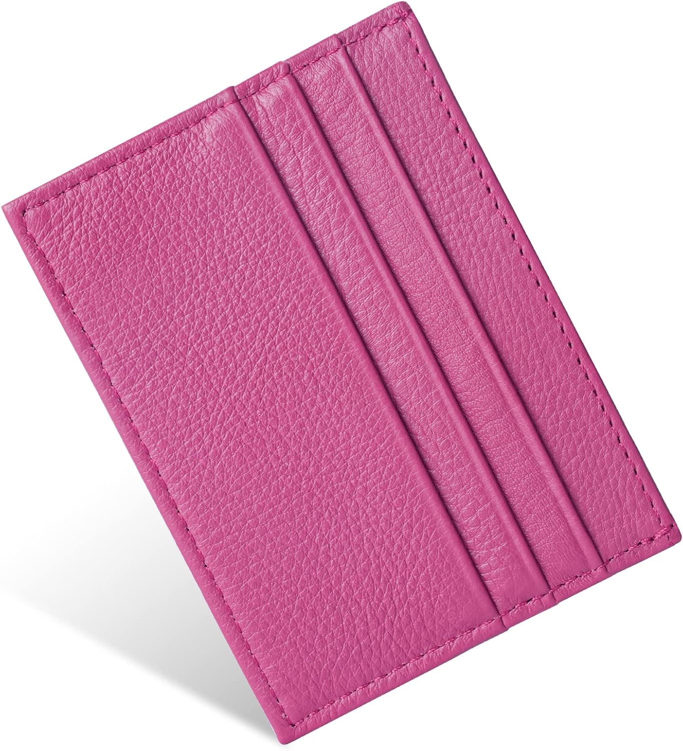 Detalle de URAQT Portacarte Pelle slim 6 slot rosa 📇