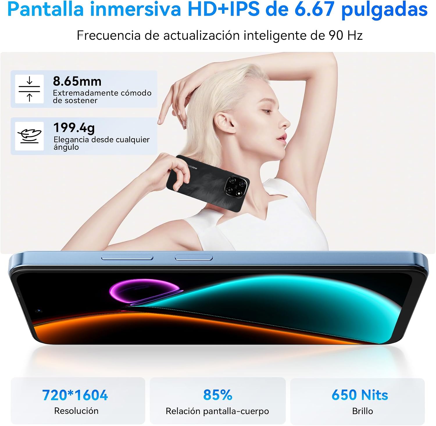 Thumbnail 6 de Blackview Color6 Smartphone 24GB/256GB Celestial Blue